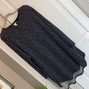 USED Dress / Black with white dots / 2XL